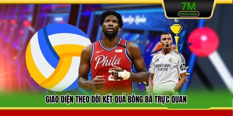 Giao diện theo dõi kết quả bóng đá trực quan